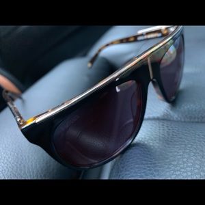 Balmain BL2105 sunglasses gold flat top unisex